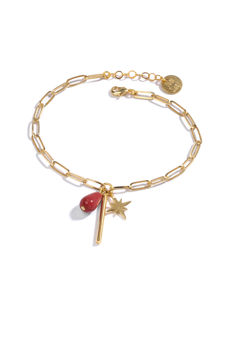 Ganymed Color - Armband Tropfen, Stern, Stab