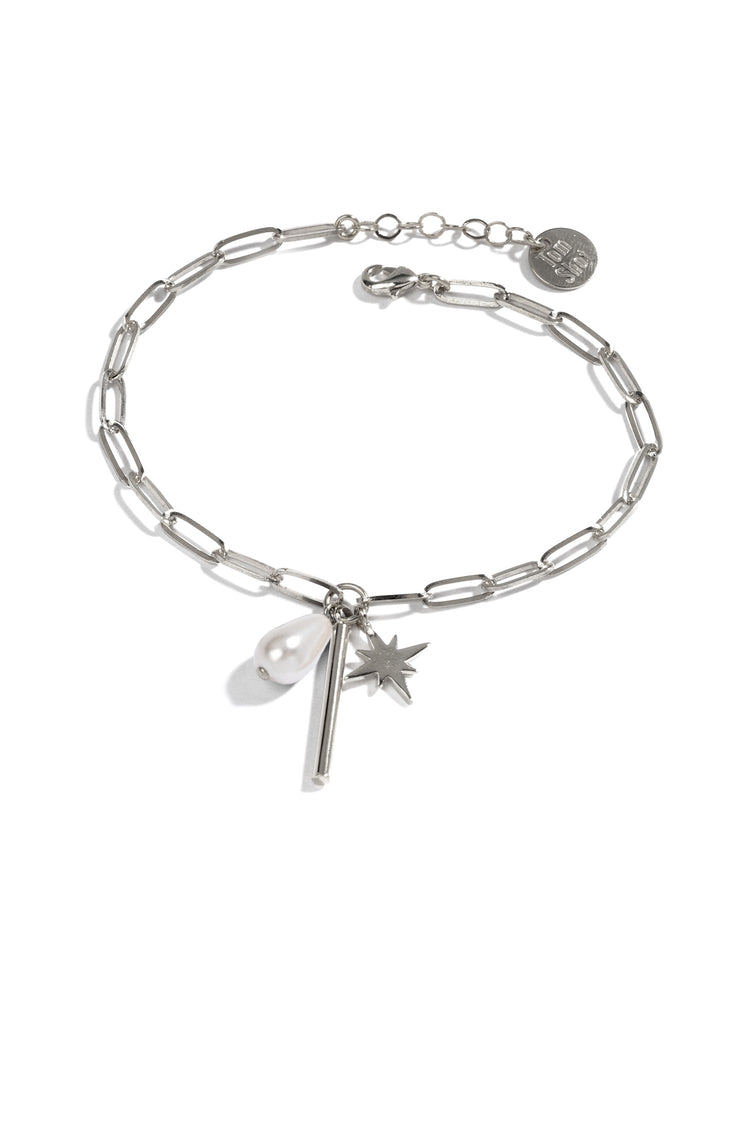 Ganymed Pearl - Armband Tropfen, Stern, Stab