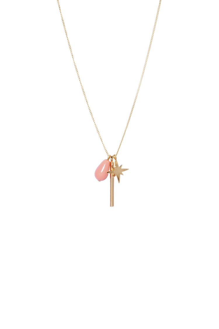 Ganymed Color - zarte Kette Tropfen, Stern, Stab