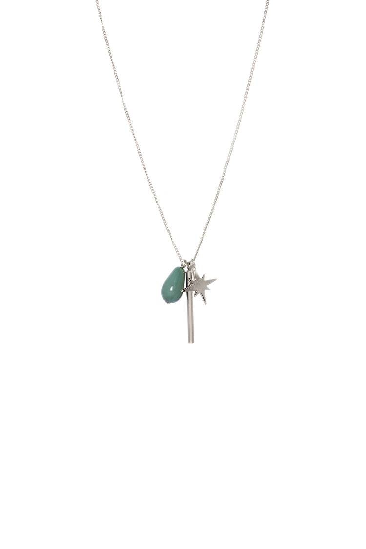 Ganymed Color - zarte Kette Tropfen, Stern, Stab