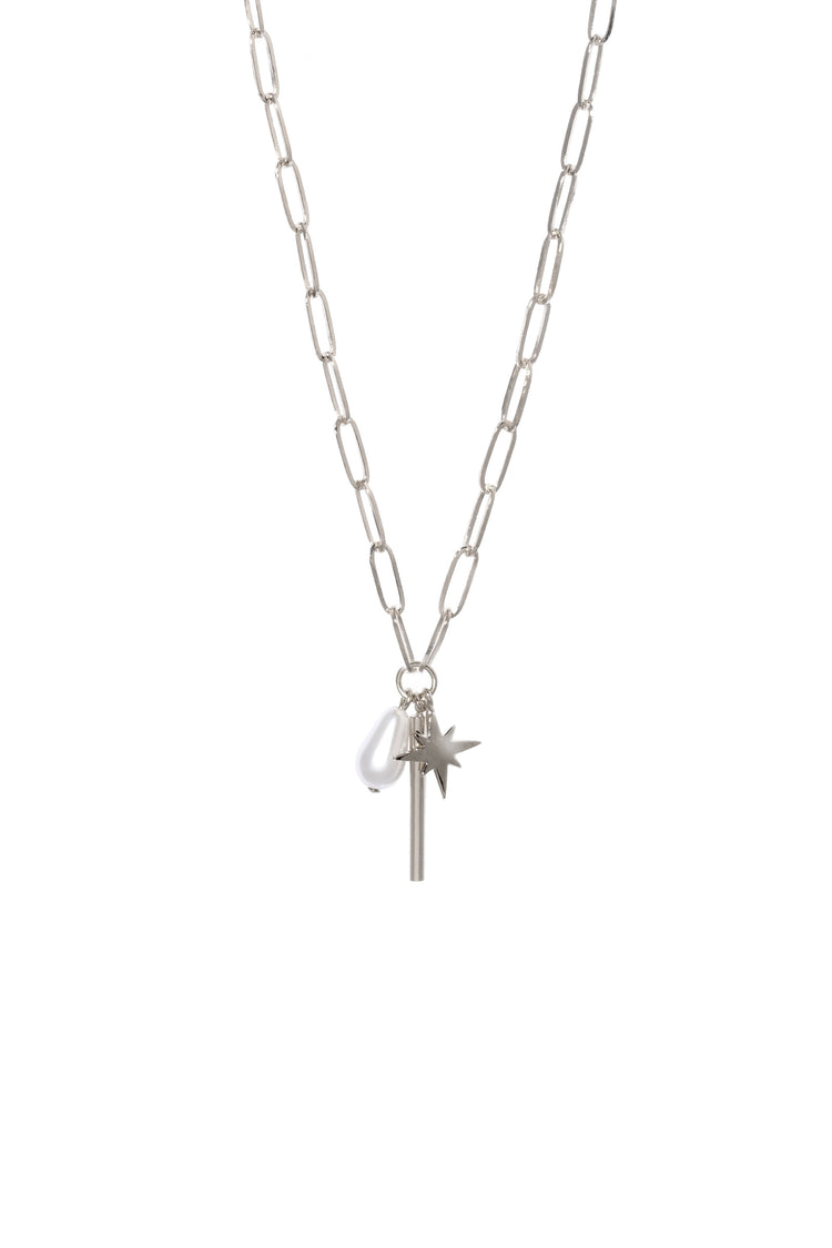 Ganymed Pearl - Collier Tropfen, Stern, Stab