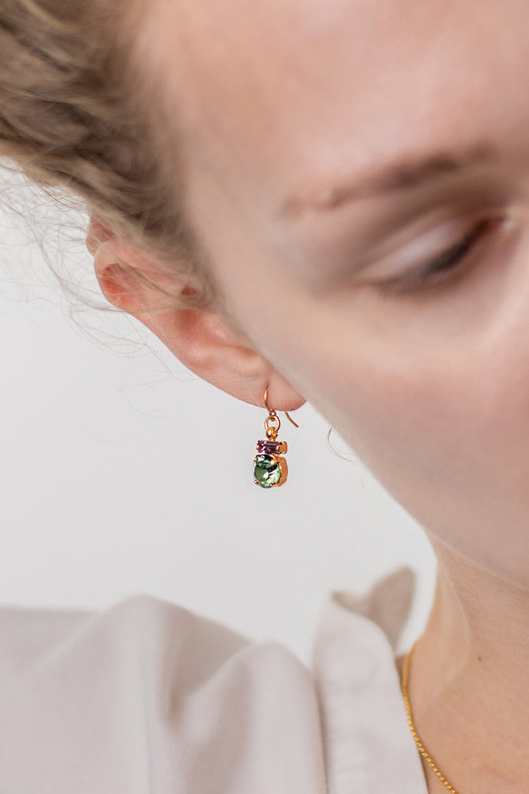 Paris-Ohrhänger zwei Kristalle