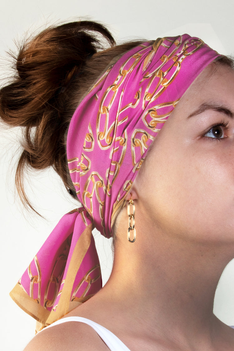 Seidenschal - pink lang