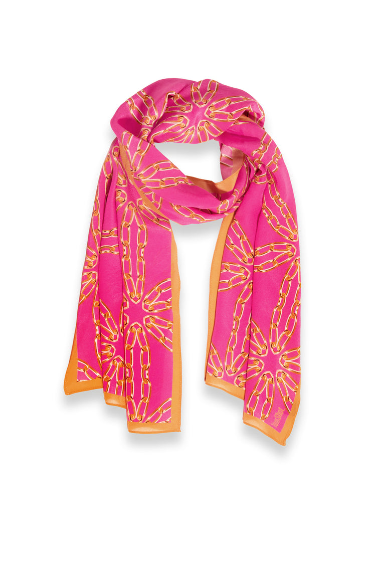 Seidenschal - pink lang