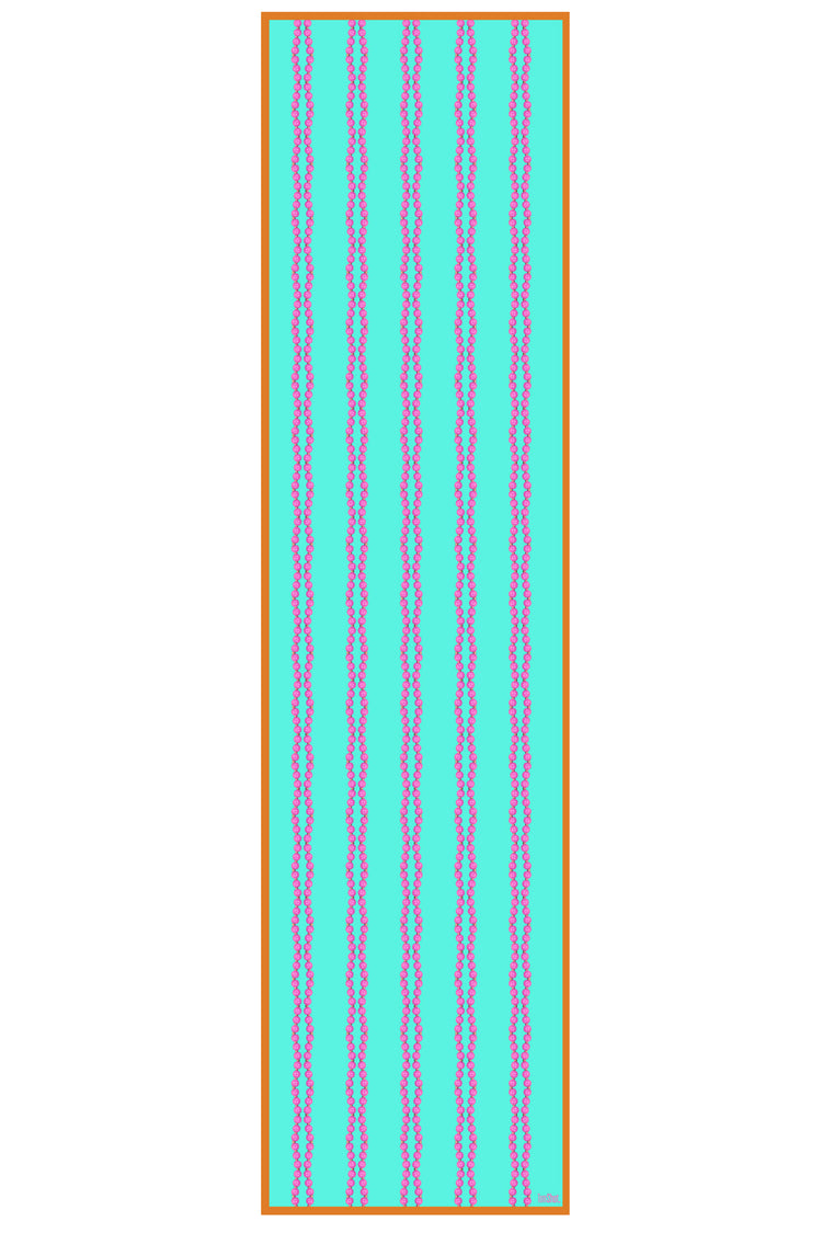 Seidenschal - hellblau lang