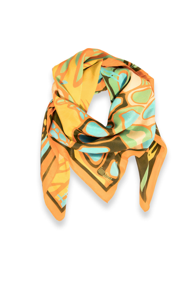 Seidenschal - Florida Quadrat