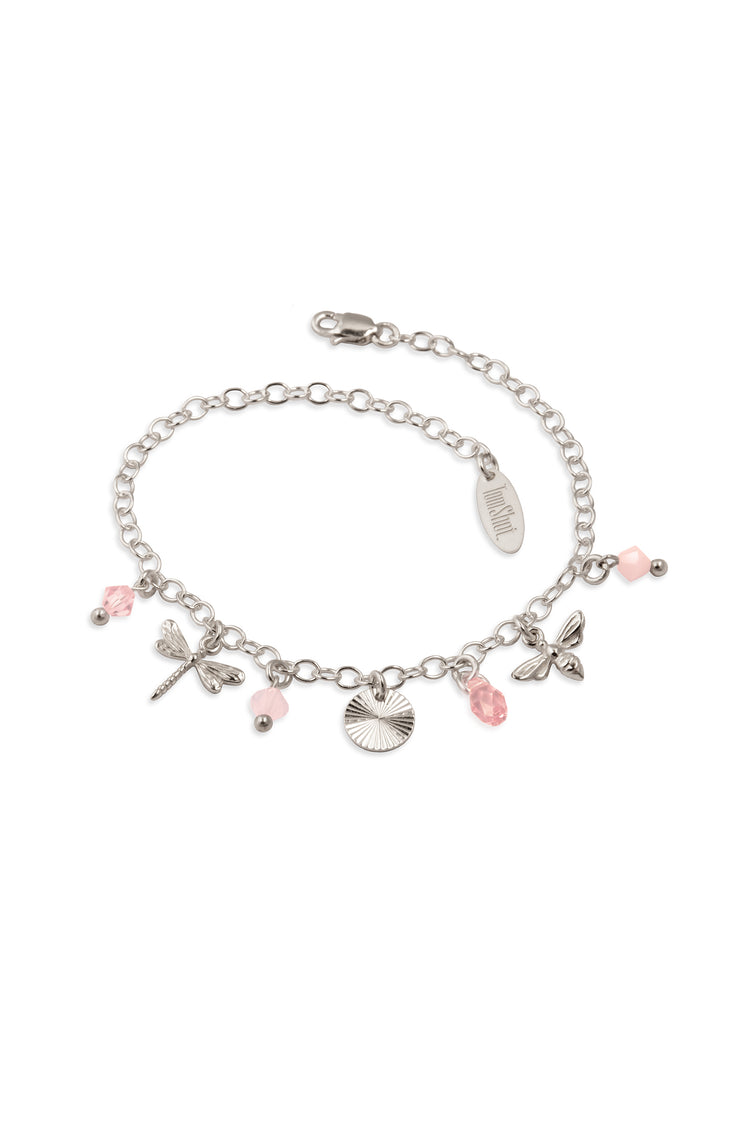TS Solid Silver Armband Pink Spring