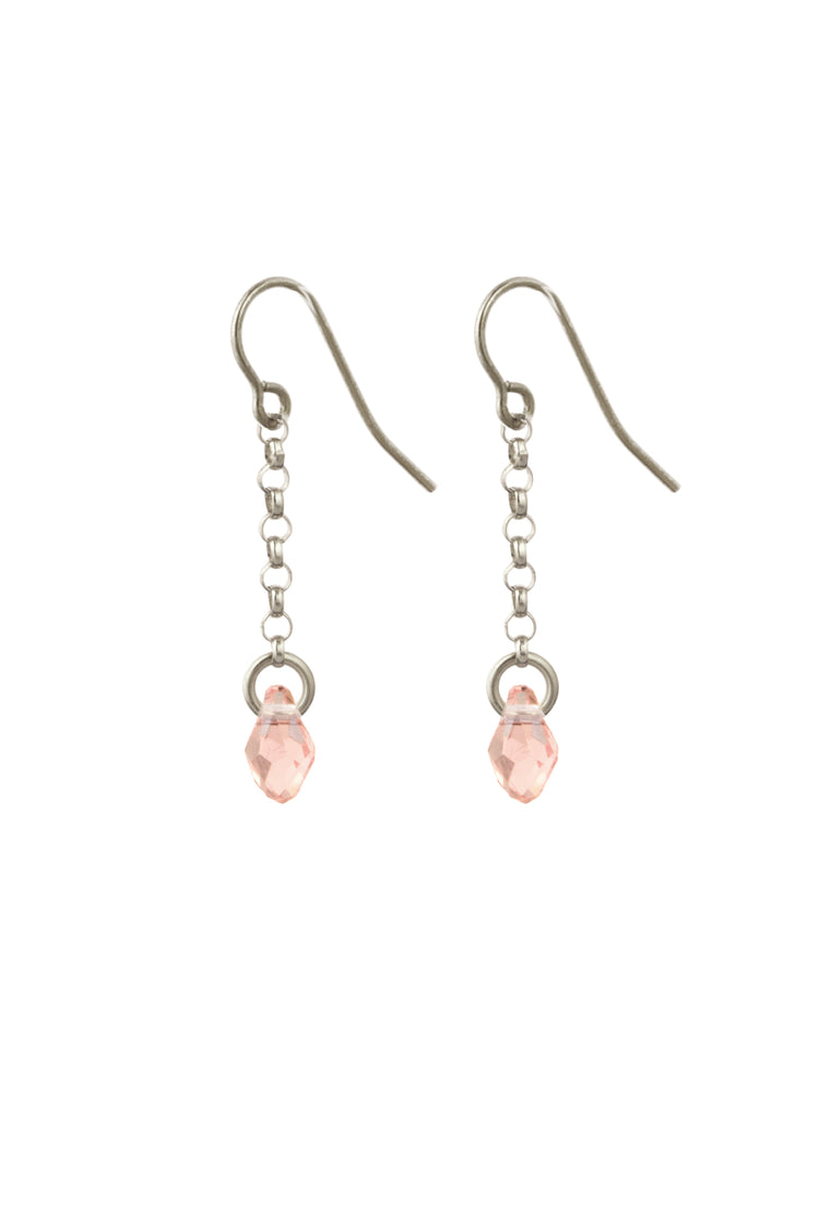 TS Solid Silver Ohrhaken Briolett lang