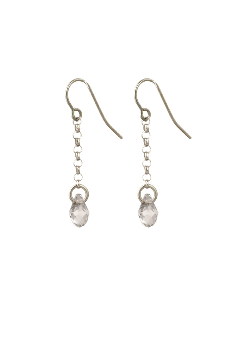 TS Solid Silver Ohrhaken Briolett lang