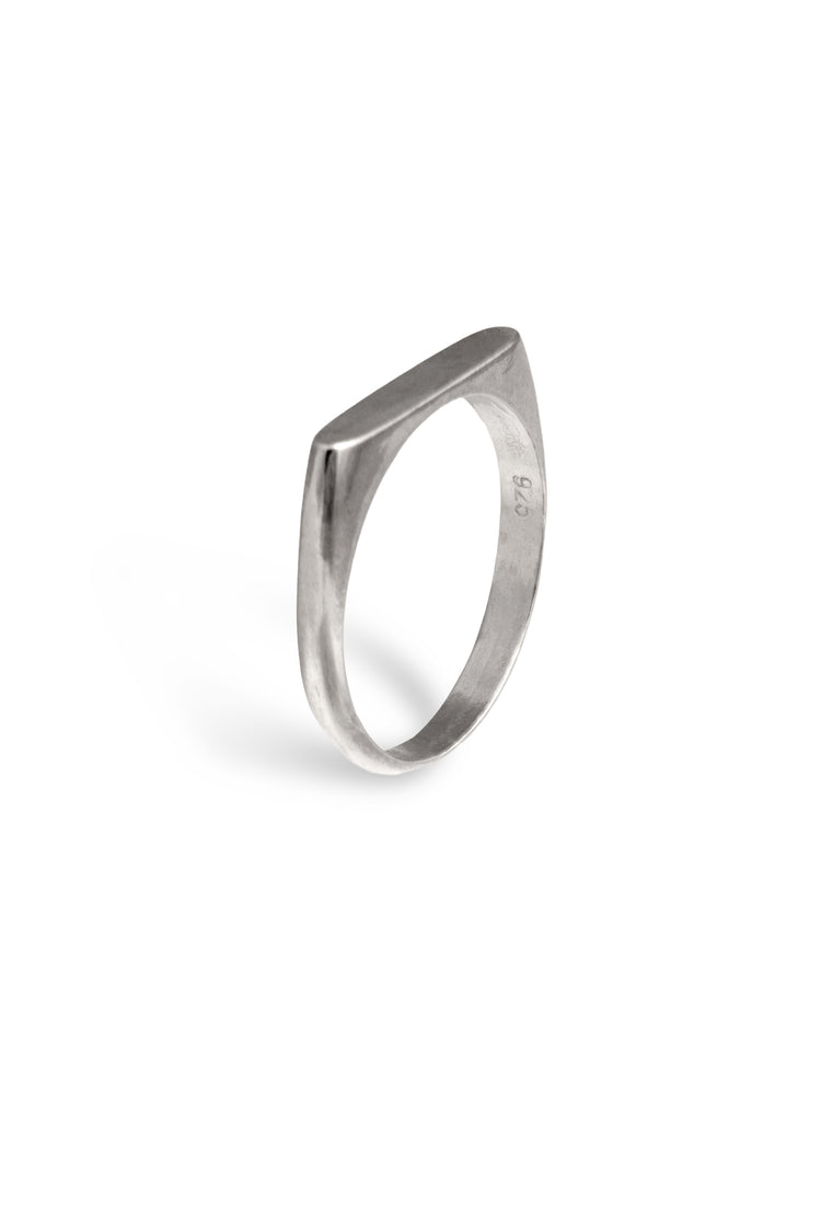 TS Solid Silver Ring Signet schmal