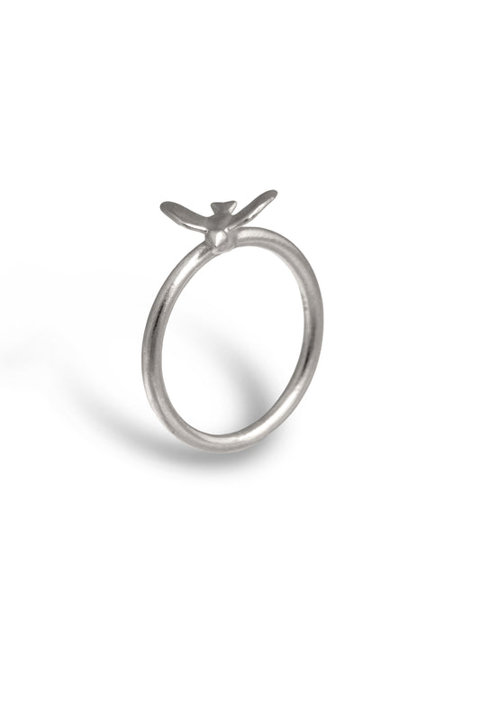 TS Solid Silver Ring kleiner Vogel