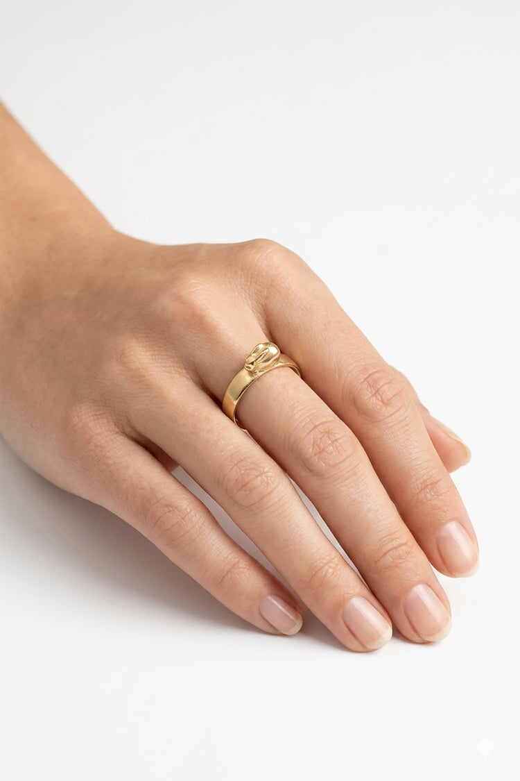 TS Solid Silver Ring Kaninchen