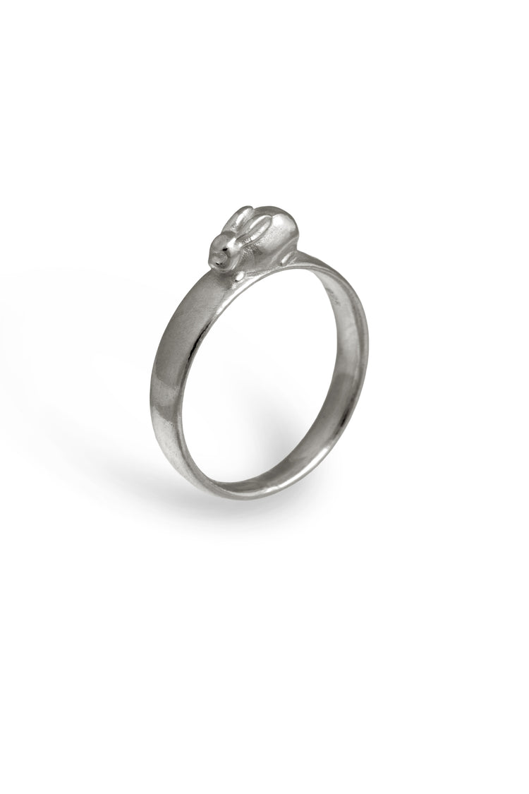 TS Solid Silver Ring Kaninchen