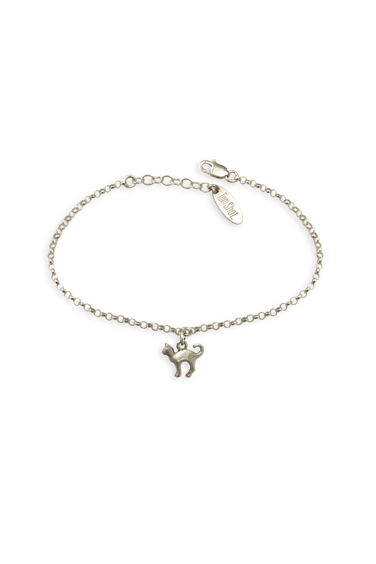 TS Solid Silver Armband Katze