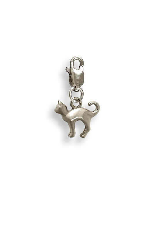 TS Solid Silver Charm Katze