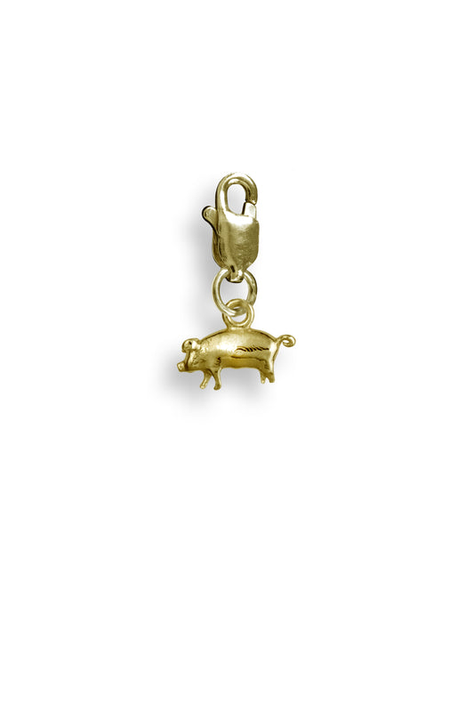 TS Solid Silver Charm Schweinchen