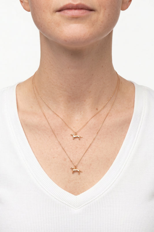 TS Solid Silver Kette Dackel