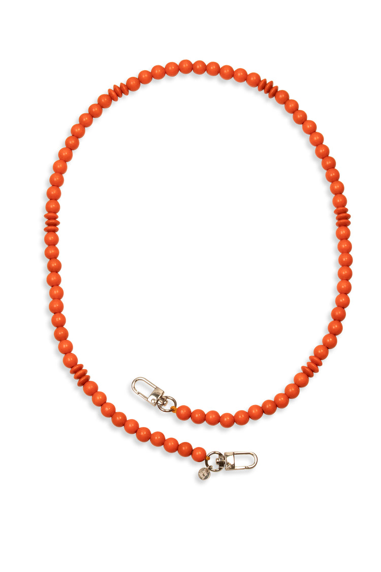 Holzperlen Schlüsselkette einfarbig