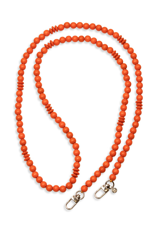 Holzperlen Handykette einfarbig