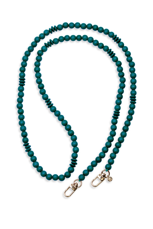 Holzperlen Handykette einfarbig