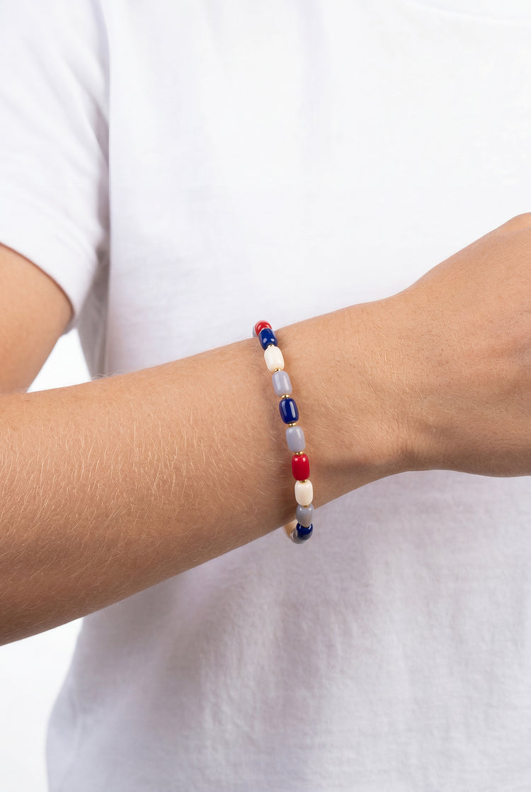 Joy - Armband elastik Barrelperlen