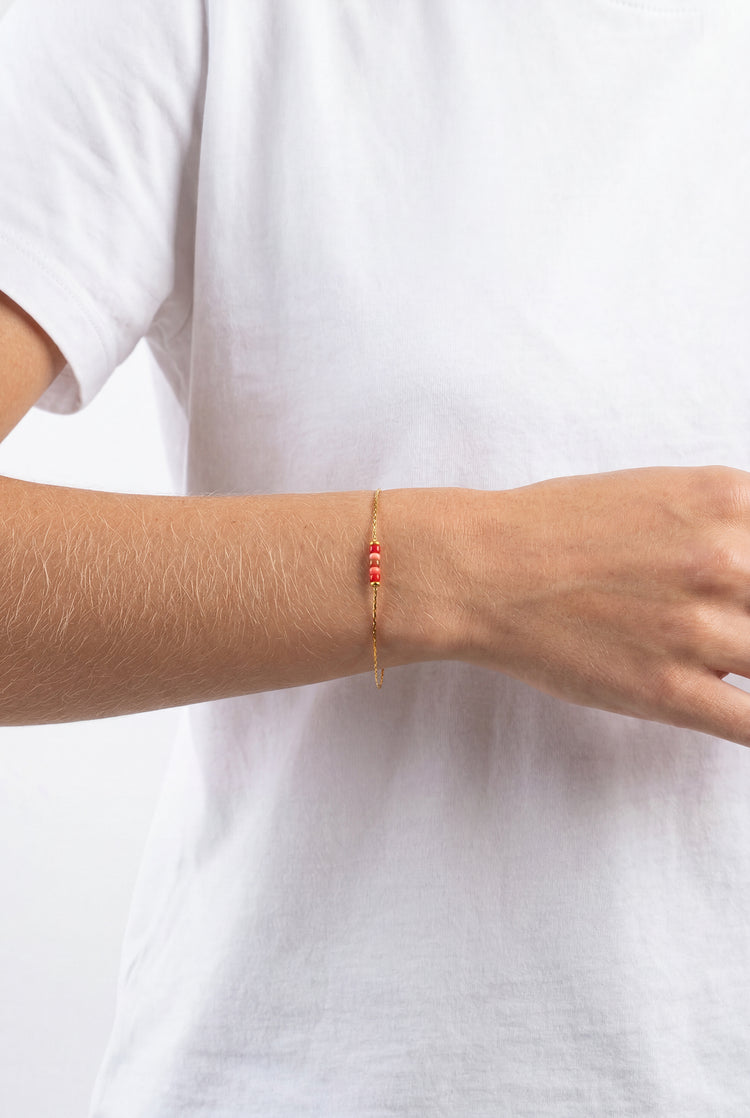 Joy - Armband fünf Rocailleperlen