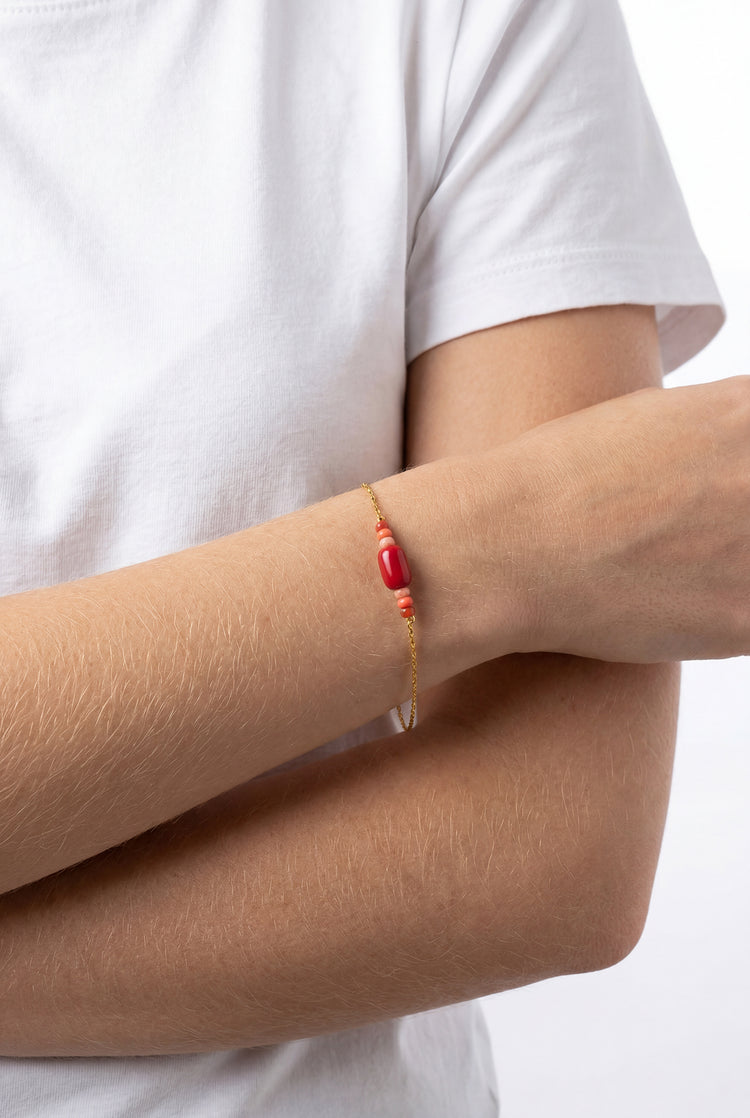 Joy - Armband Rocaille- und Barrelperle