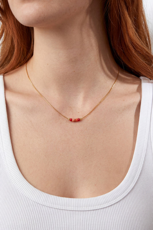 Joy - Halskette fünf Rocailleperlen