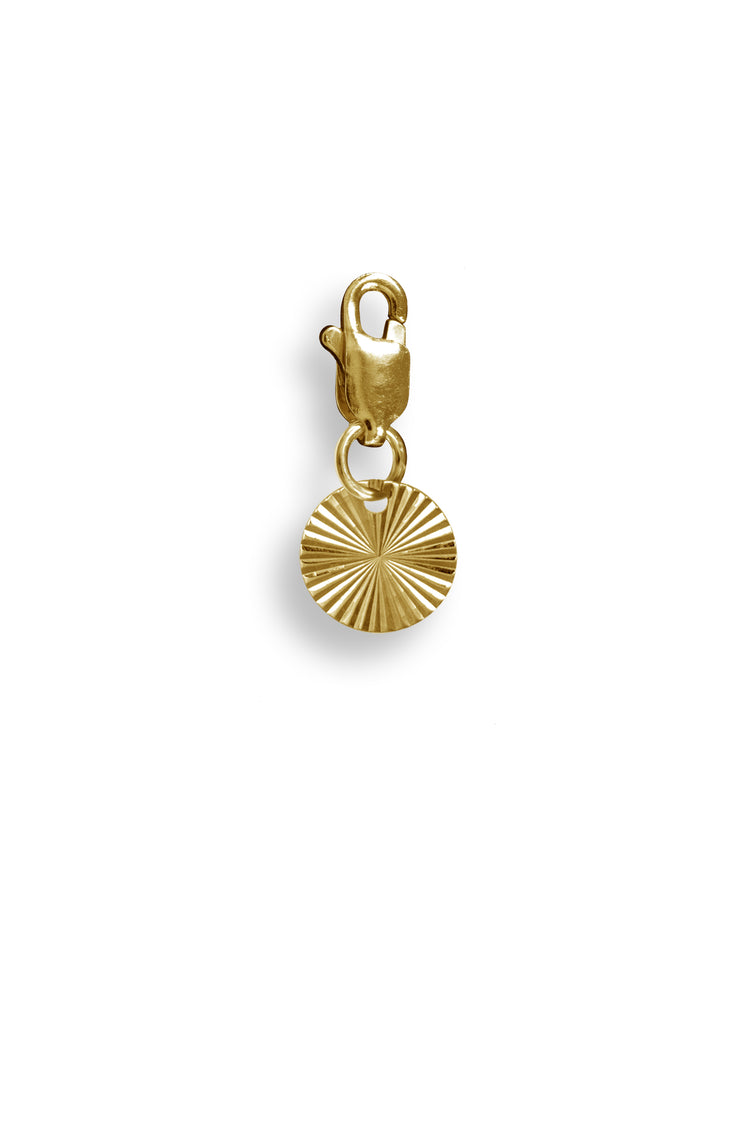 TS Solid Silver Charm Sonnenplättchen